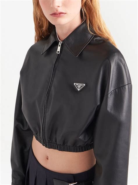 prada leather jacket women's|prada sleeveless puffer jacket.